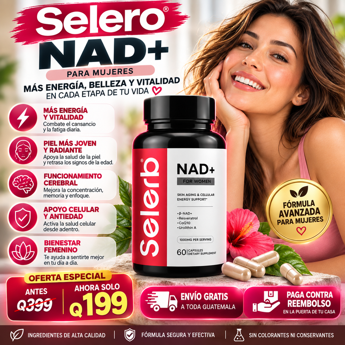 Selero NAD+ para Mujeres – Más Energía, Vitalidad y Bienestar Cada Día 🌸