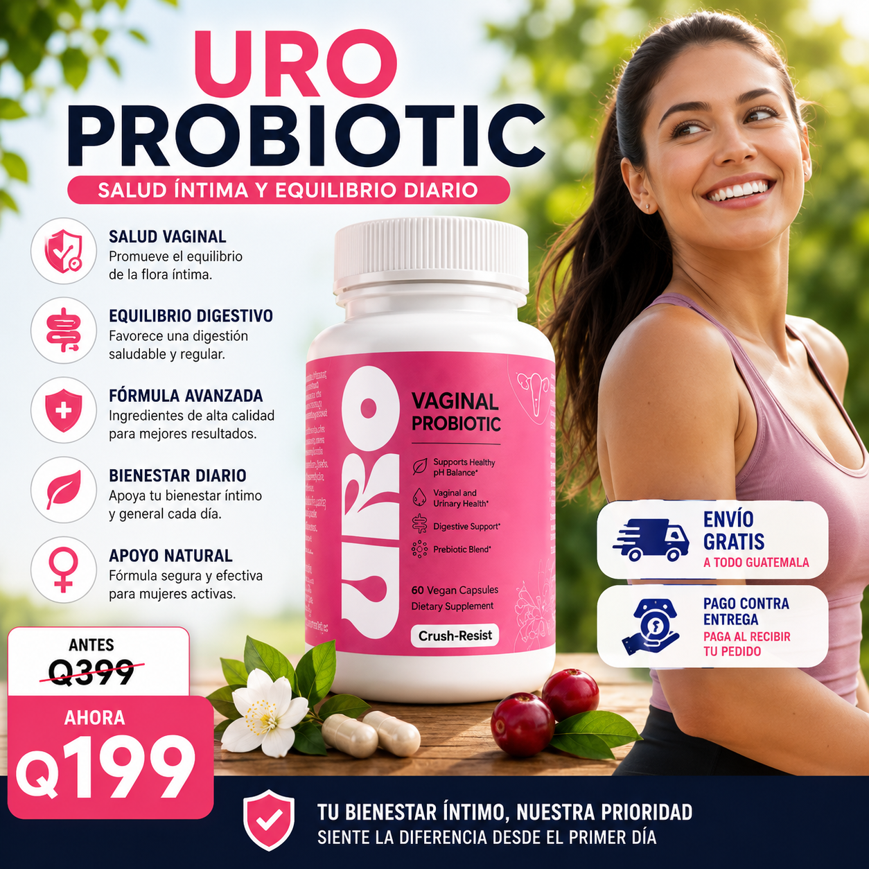URO Probiotic – Equilibrio Íntimo y Bienestar Diario 🌸