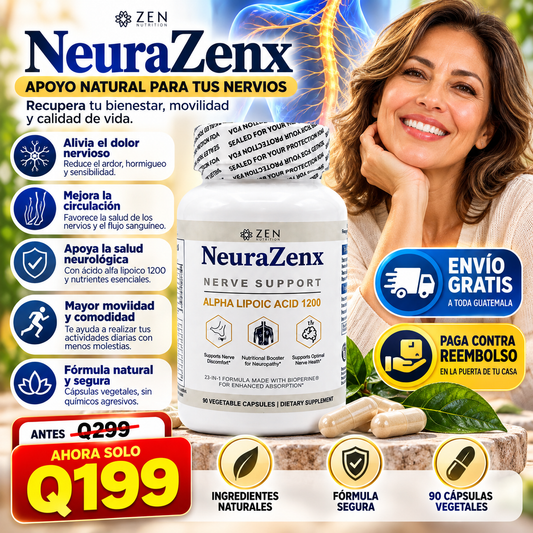 NeuraZenx – Apoyo para Hormigueo, Ardor y Bienestar de tus Nervios 🌿