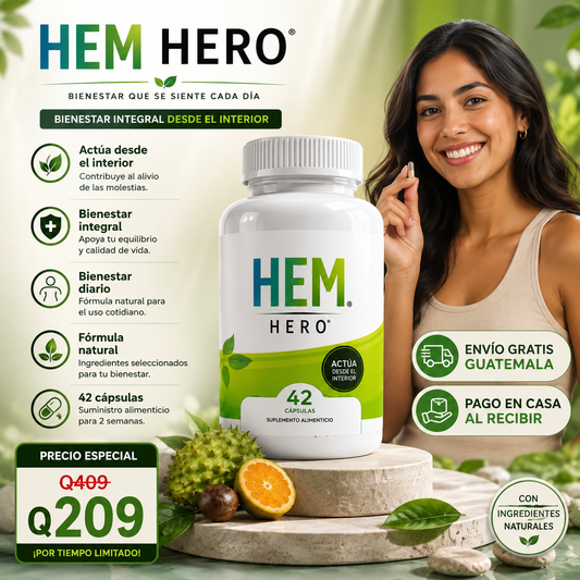 HEM HERO® – Bienestar y Confort Desde el Interior | 42 Cápsulas