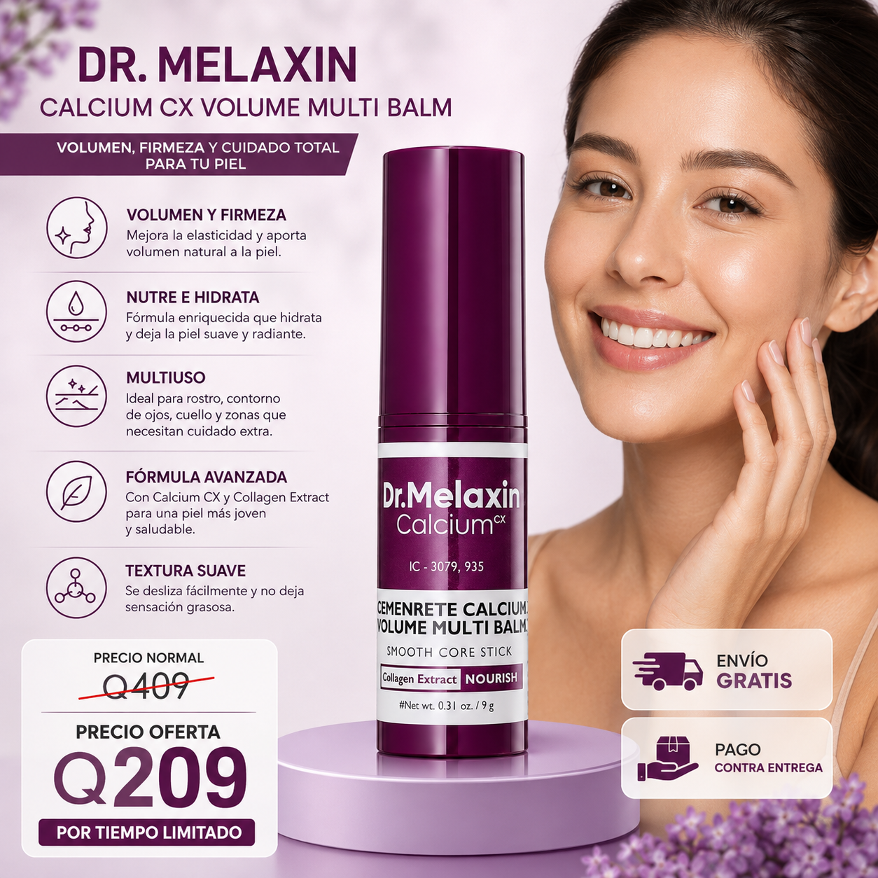 Dr. Melaxin Calcium CX – Bálsamo Reafirmante e Hidratante para el Rostro