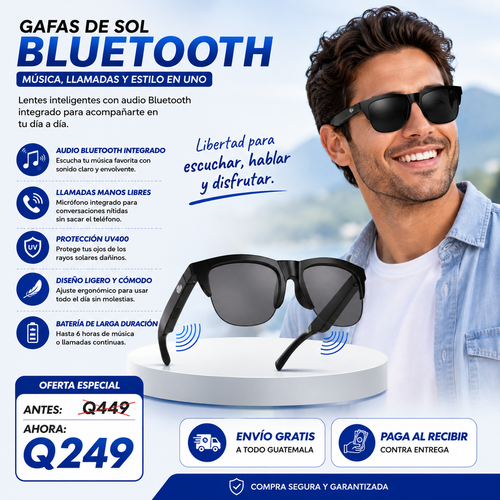Gafas Bluetooth – Música, Llamadas y Estilo Sin Límites 🕶️
